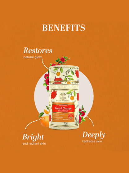 Khadi Natural Rose & Orange Face Pack