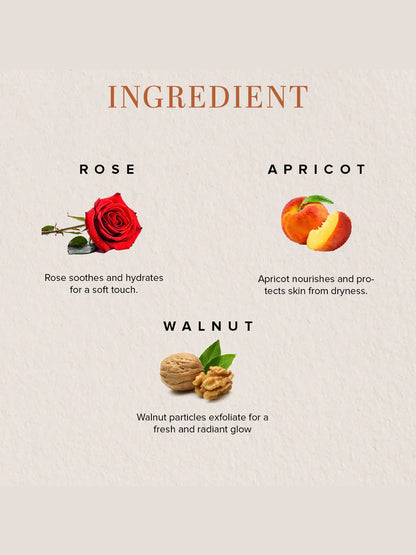 Khadi Natural Rose & Apricot Walnut Scrub