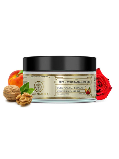 Khadi Natural Rose & Apricot Walnut Scrub