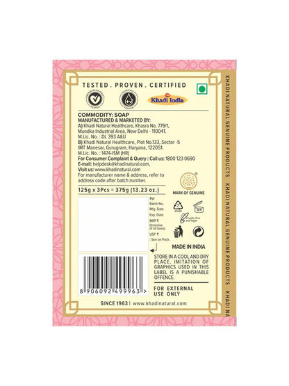 Khadi Natural Rosewater Soap
