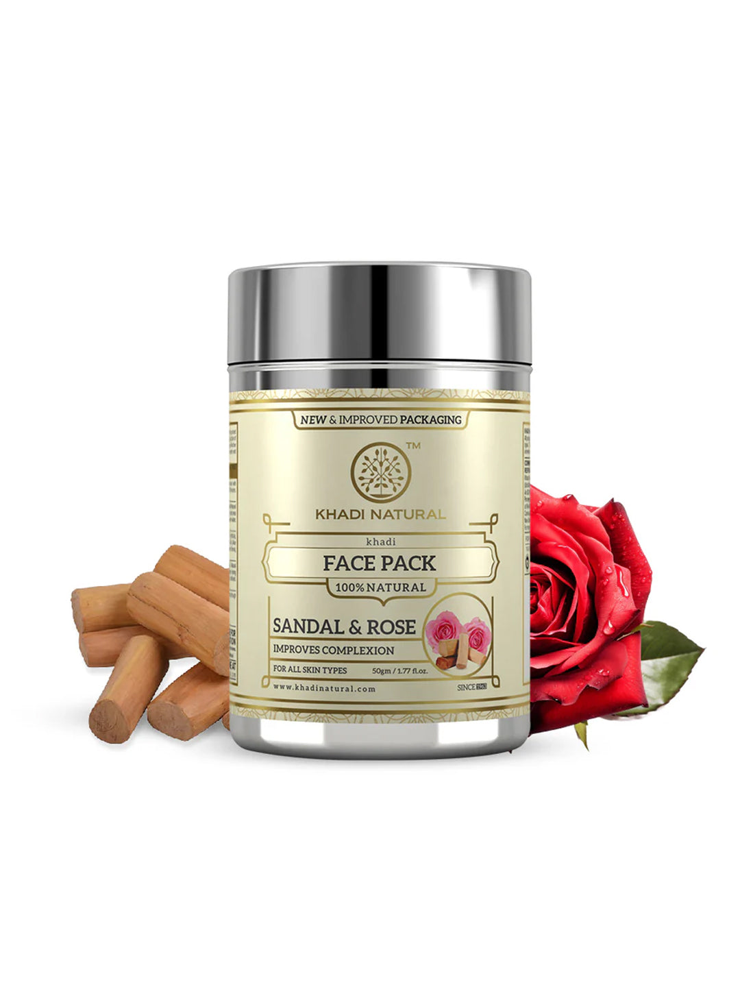 Khadi Natural Sandal & Rose Face Pack