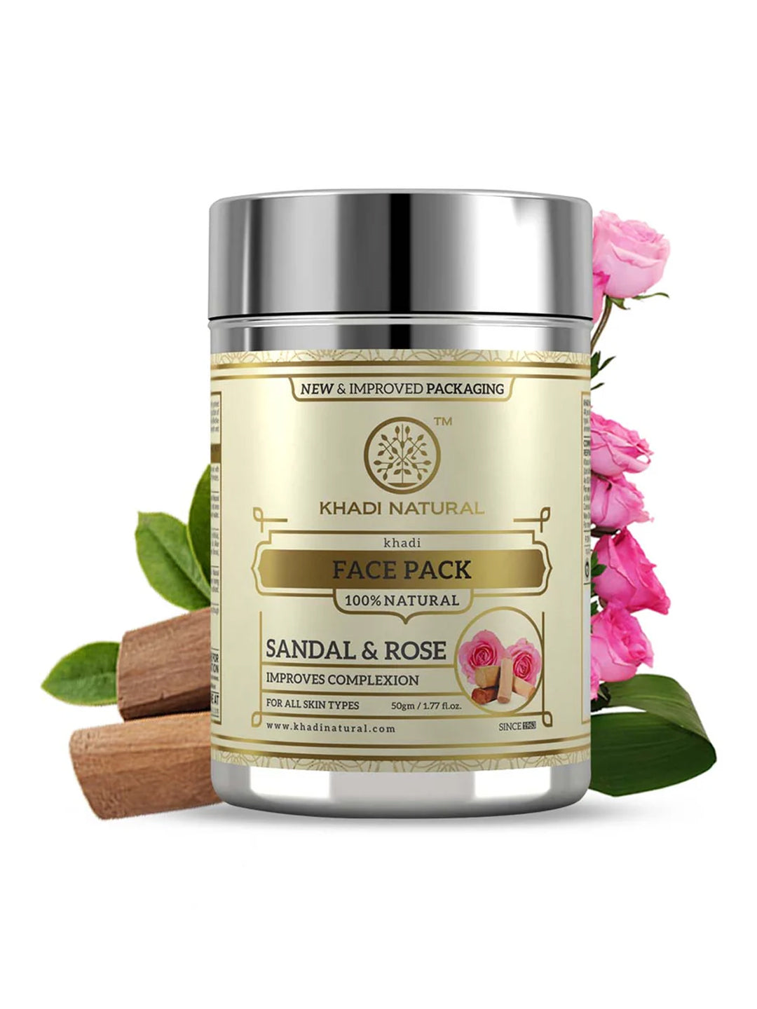 Khadi Natural Sandal & Rose Face Pack