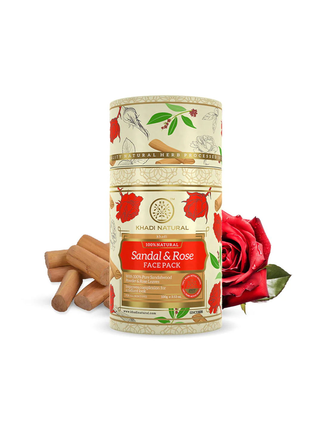 Khadi Natural Sandal & Rose Face Pack