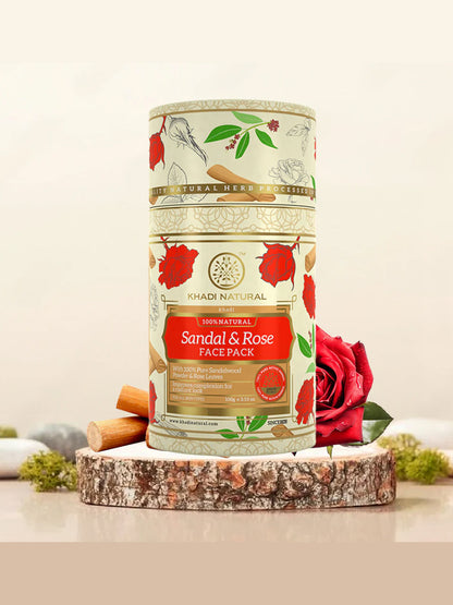 Khadi Natural Sandal & Rose Face Pack