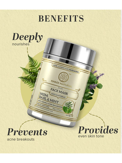 Khadi Natural Neem, Basil & Mint Face Mask