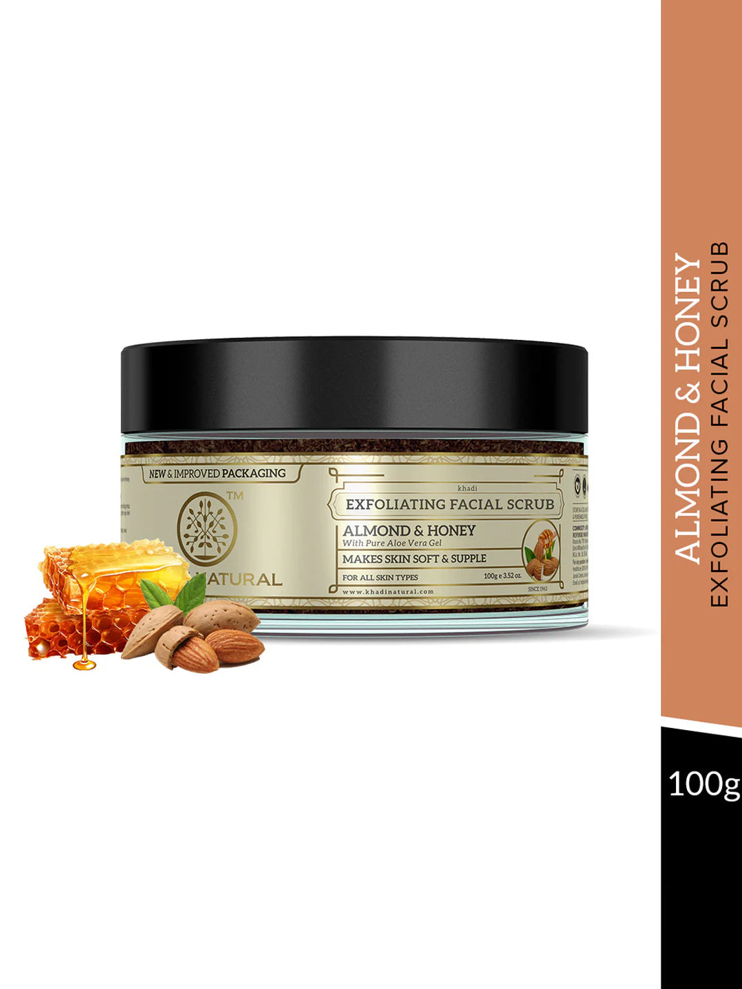 Khadi Natural Almond & Honey Herbal Exfoliating Facial Scrub