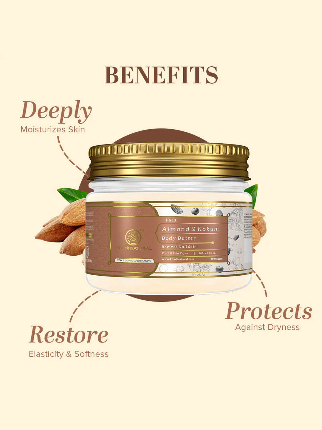 Khadi Natural Almond & Kokum Body Butter