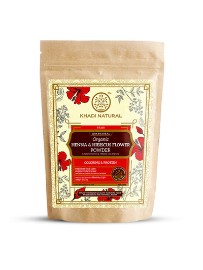 Khadi Natural Organic Henna & Hibiscus Flower Powder (100g)