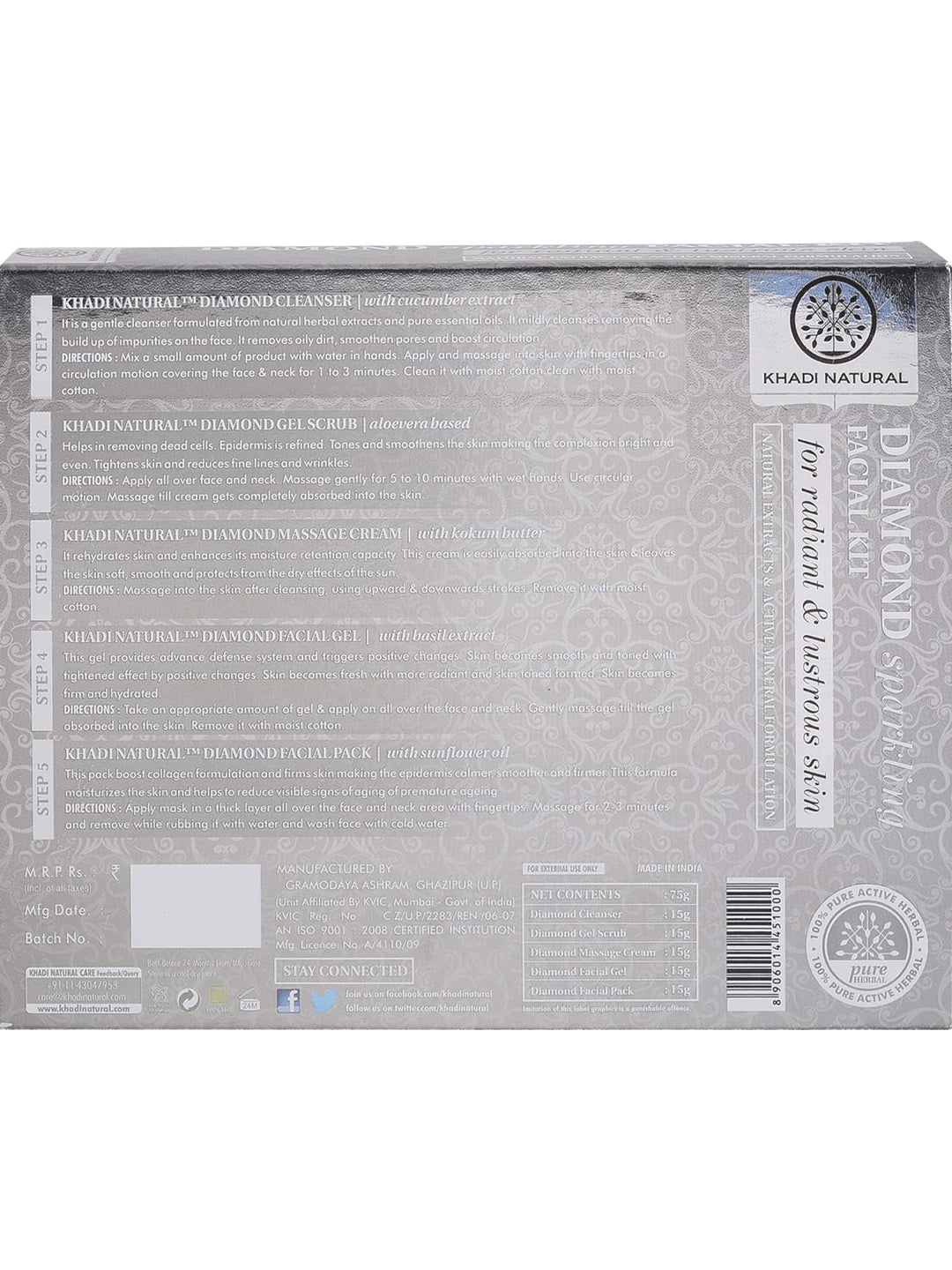 Khadi Natural Diamond Sparkling Facial Kit