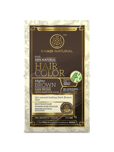 Khadi Natural Hair Color Mighty Brown (150g + 60ml)