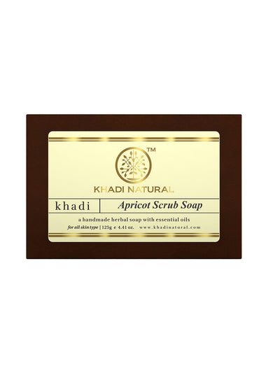 Khadi Natural Apricot Scrub Soap (125g)
