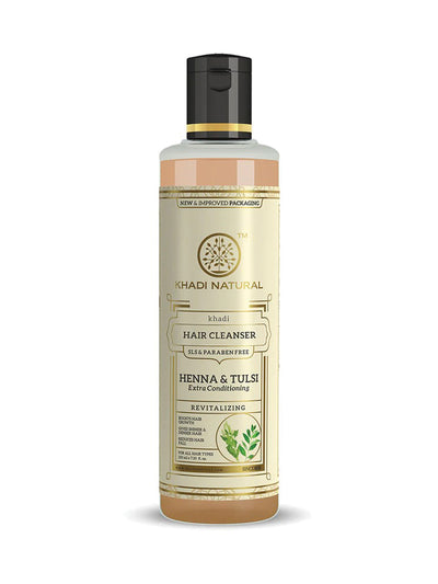 Khadi Natural Henna Tulsi Extra Conditioning Hair Cleanser (210ml)