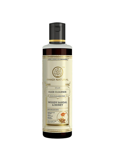Khadi Natural Woody Sandal & Honey Hair Cleanser (210ml)