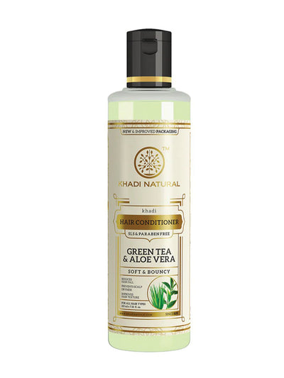 Khadi Natural Green Tea & Aloe Vera Hair Conditioner (SLS Free) (210ml)
