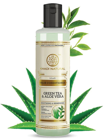 Khadi Natural Green Tea & Aloe Vera Hair Conditioner (210ml)