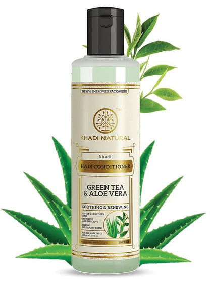 Khadi Natural Green Tea & Aloe Vera Hair Conditioner (210ml)