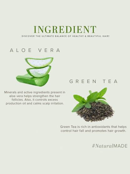 Khadi Natural Green Tea & Aloe Vera Hair Conditioner (210ml)