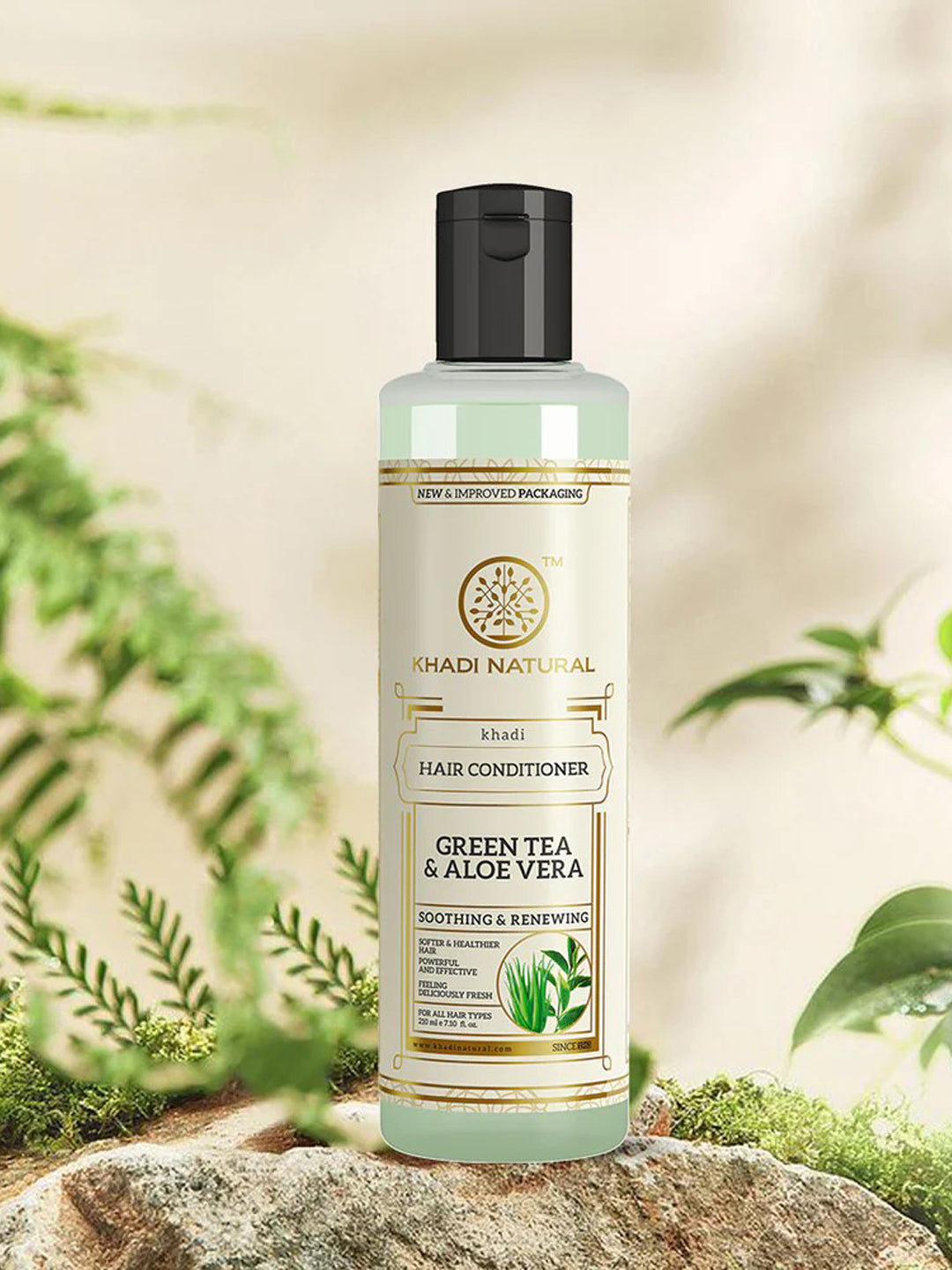 Khadi Natural Green Tea & Aloe Vera Hair Conditioner (210ml)