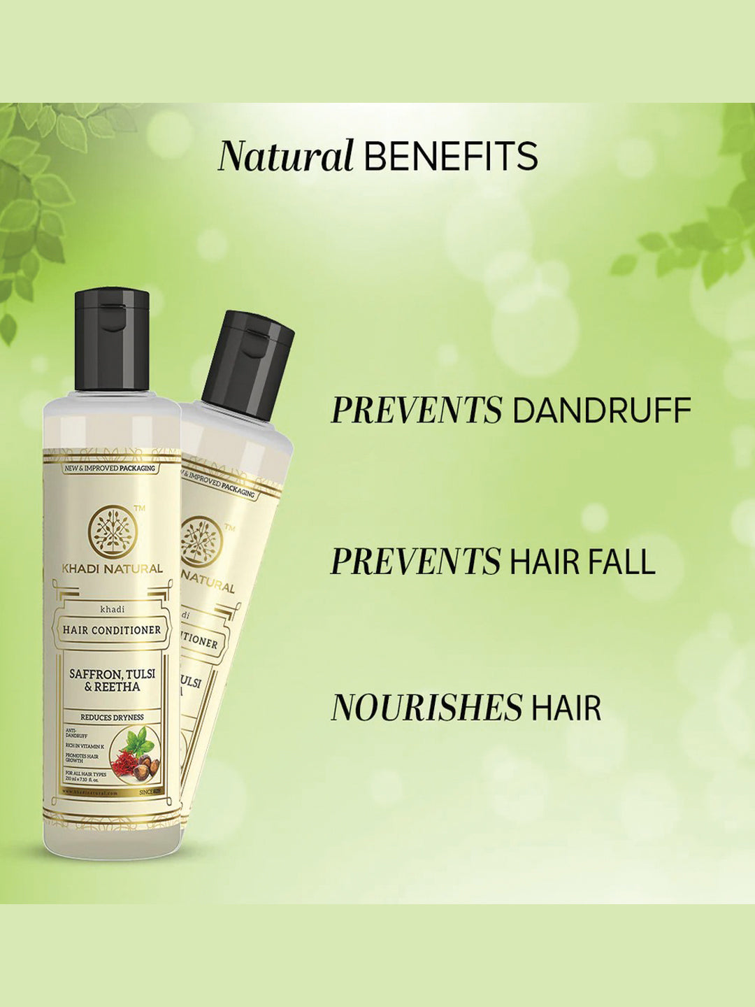 Khadi Natural Saffron, Tulsi & Reetha Hair Conditioner (210ml)