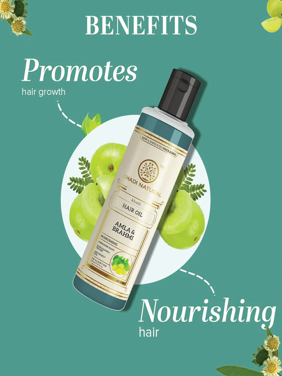 Khadi Natural Amla & Brahmi Hair Oil (210ml)