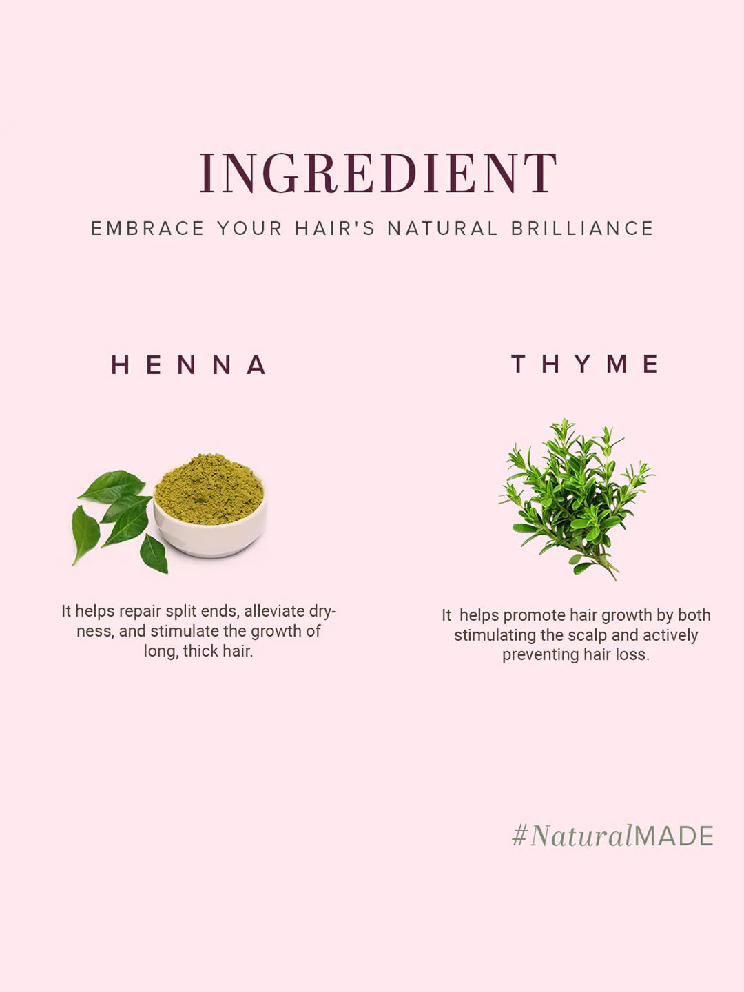 Khadi Natural Henna & Thyme Hair Tonic (210ml)