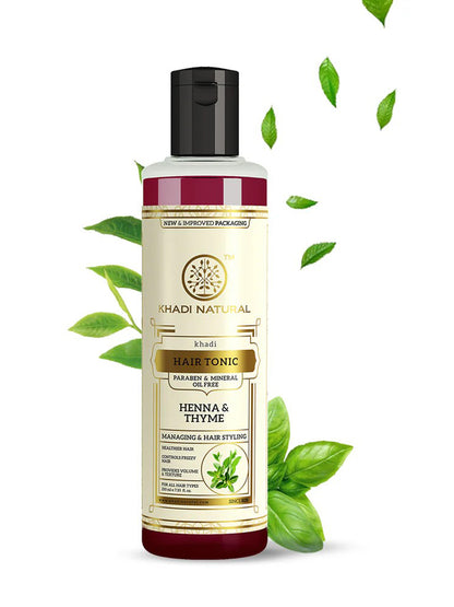 Khadi Natural Henna & Thyme Hair Tonic (210ml)