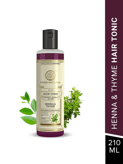 Khadi Natural Henna & Thyme Hair Tonic (210ml)