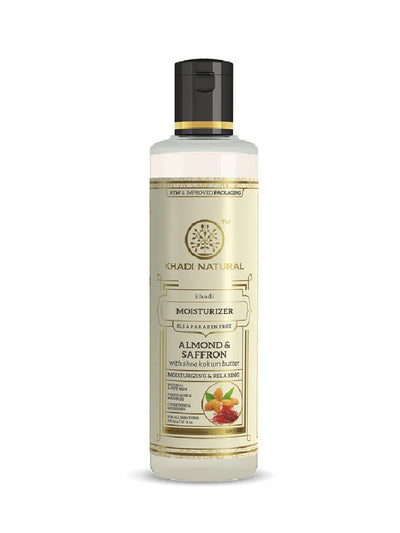 Khadi Natural Almond & Saffron Moisturizer (210ml)