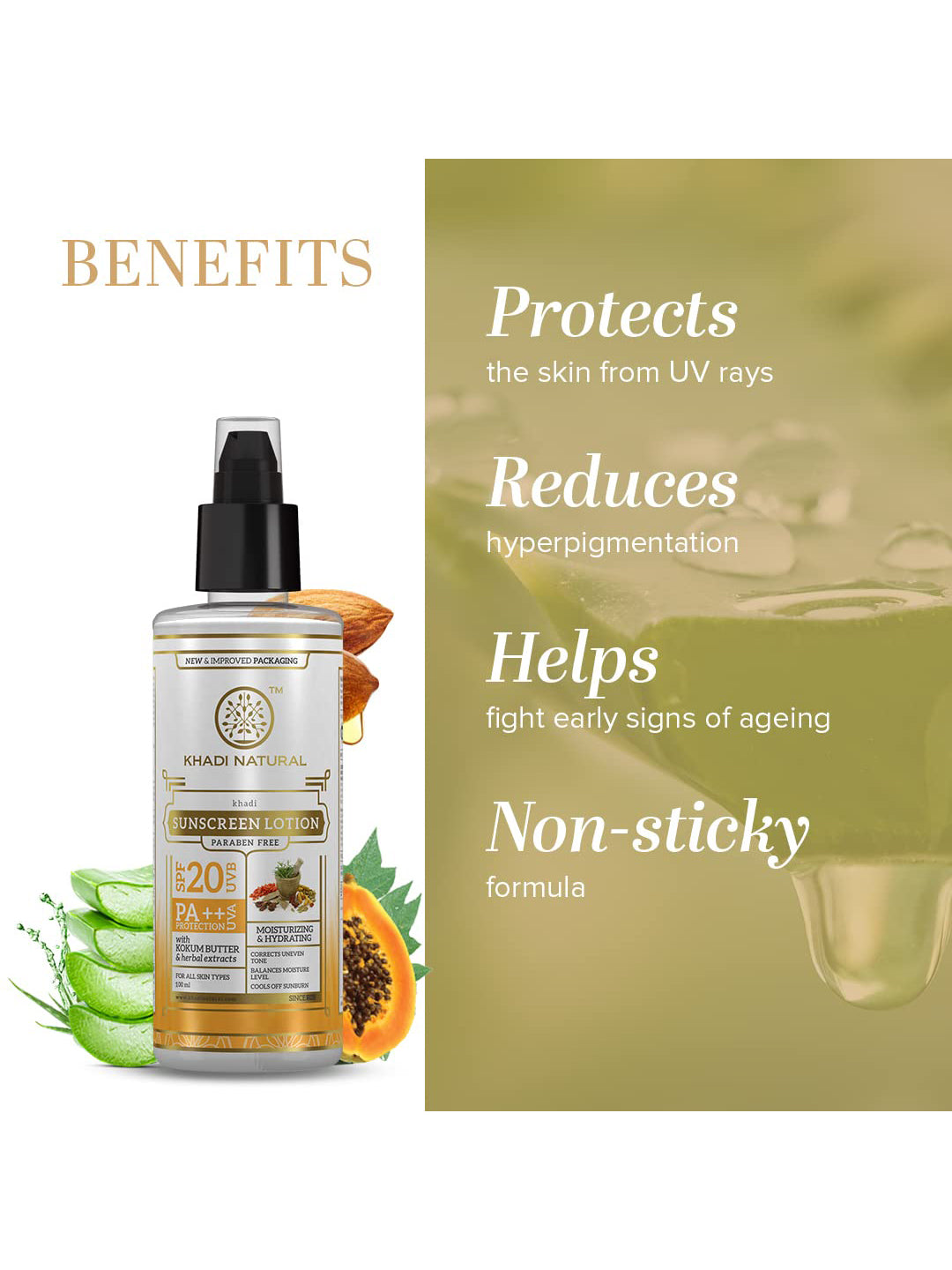 Khadi Natural Sunscreen SPF 20 (100ml)