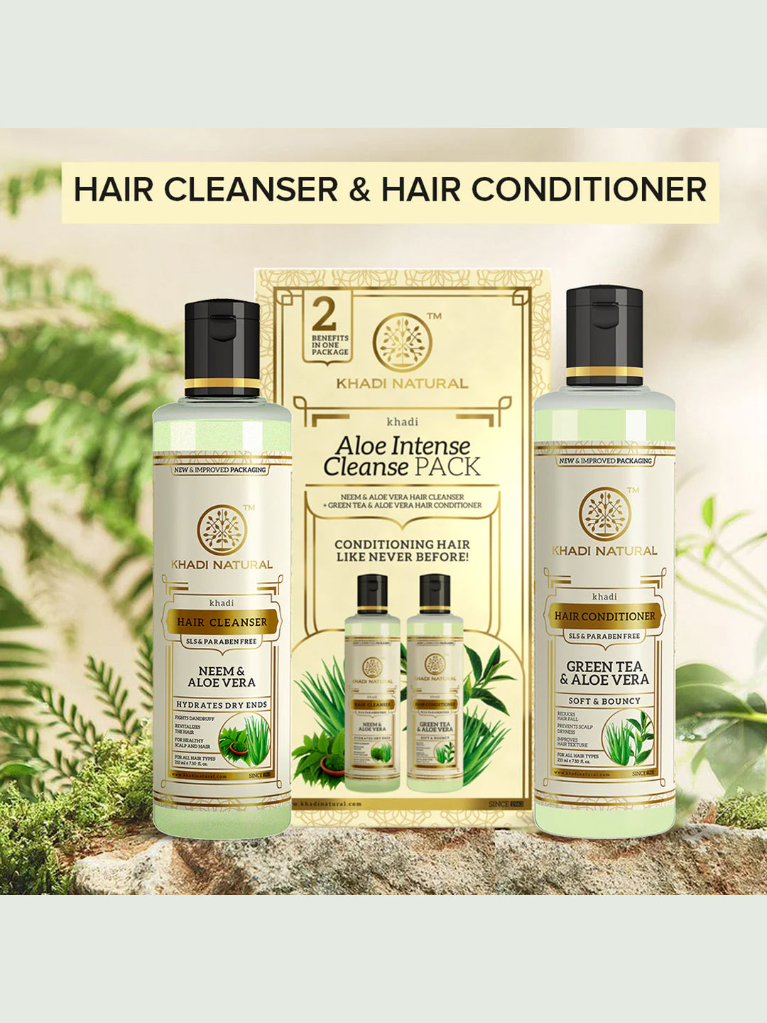 Khadi Natural Aloe Intense Cleanser Pack (420ml)
