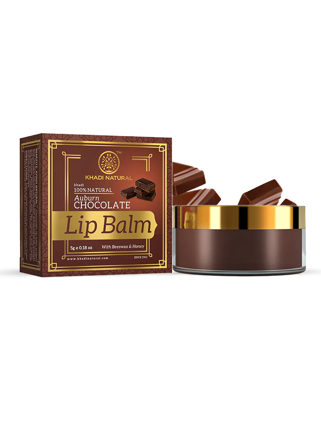 Khadi Natural Auburn Chocolate Lip Balm (5g)