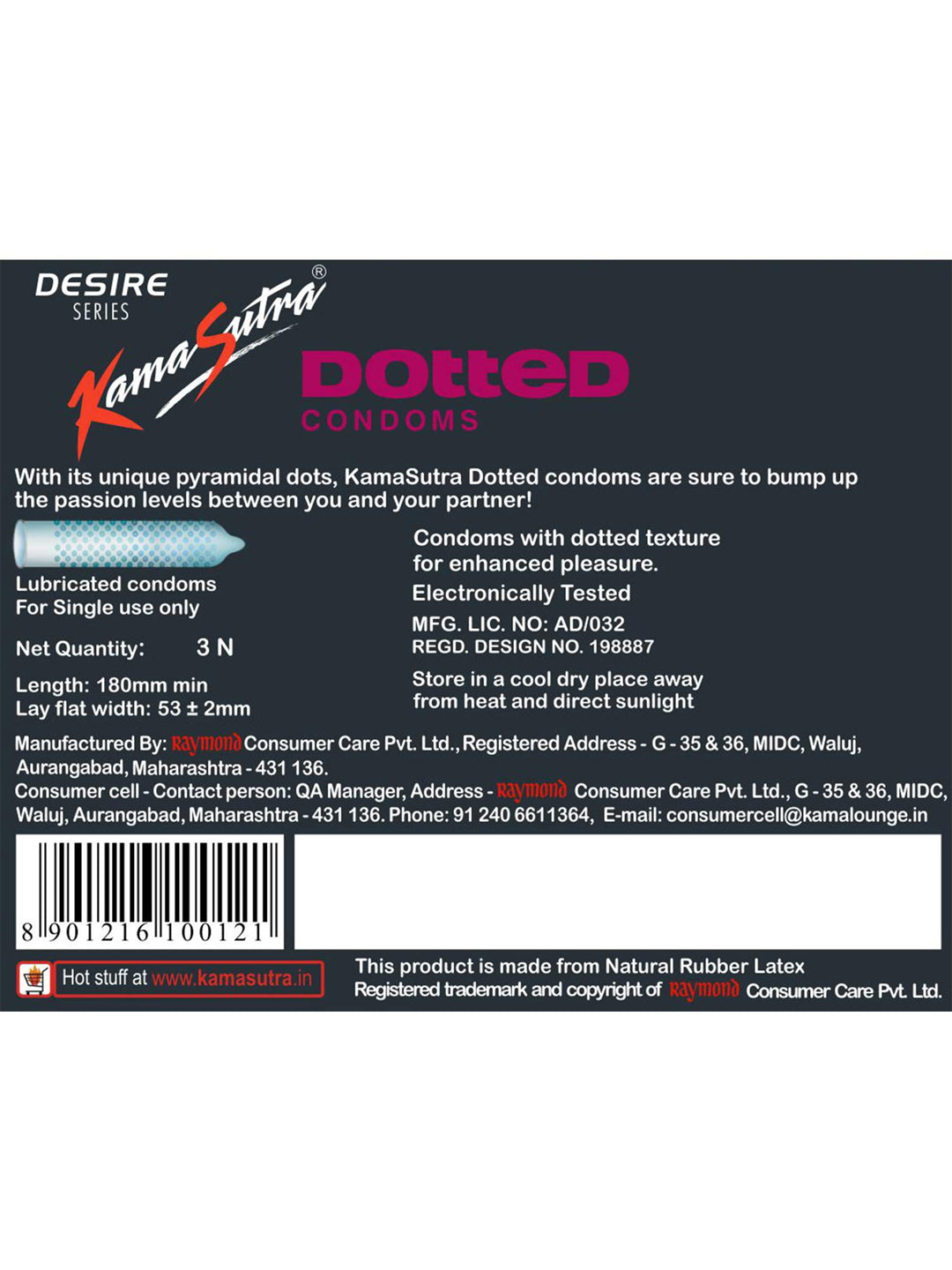 KamaSutra Desire Series Dotted Condoms