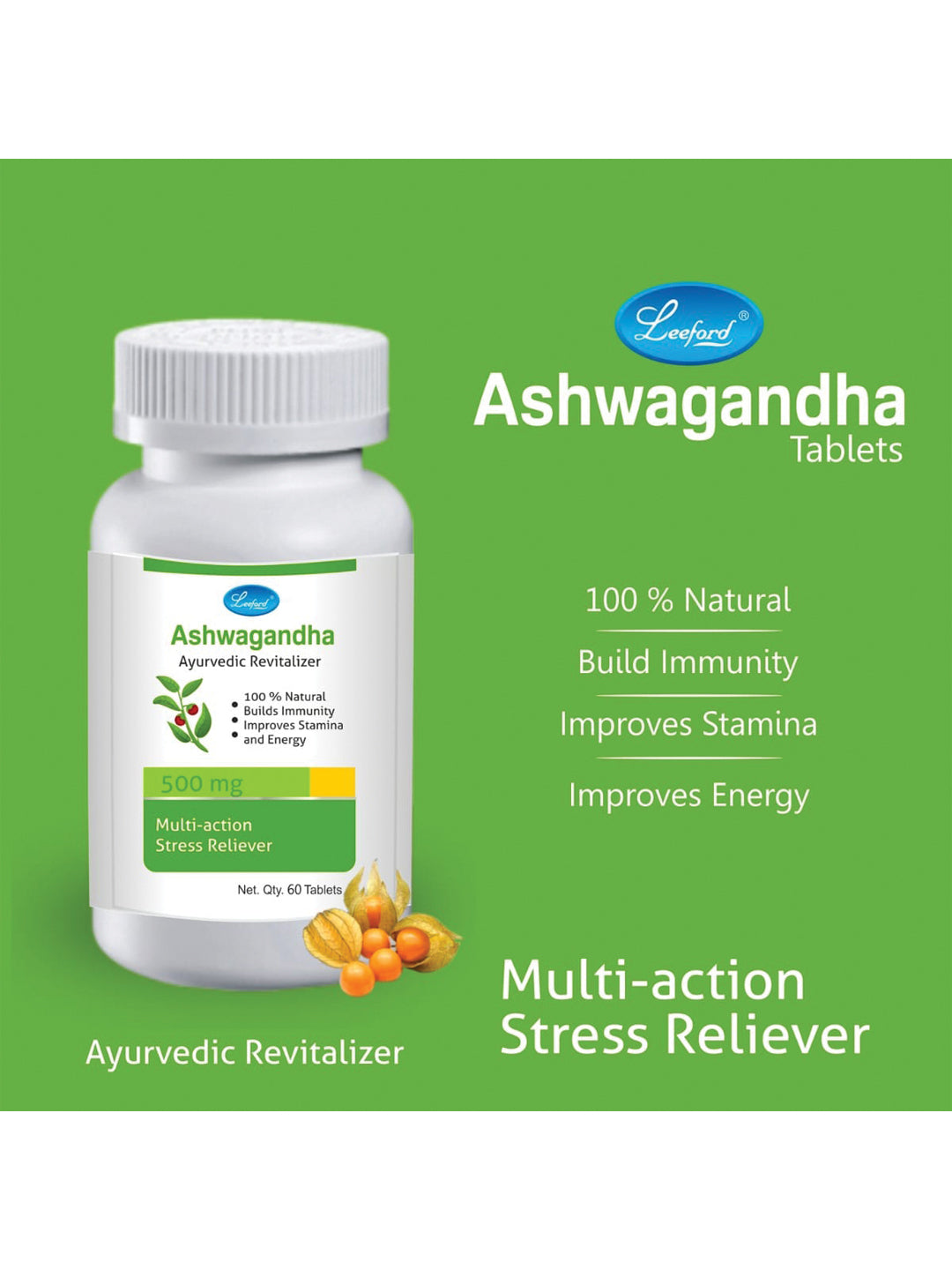 Leeford Ashwagandha Tablets (60 ml)