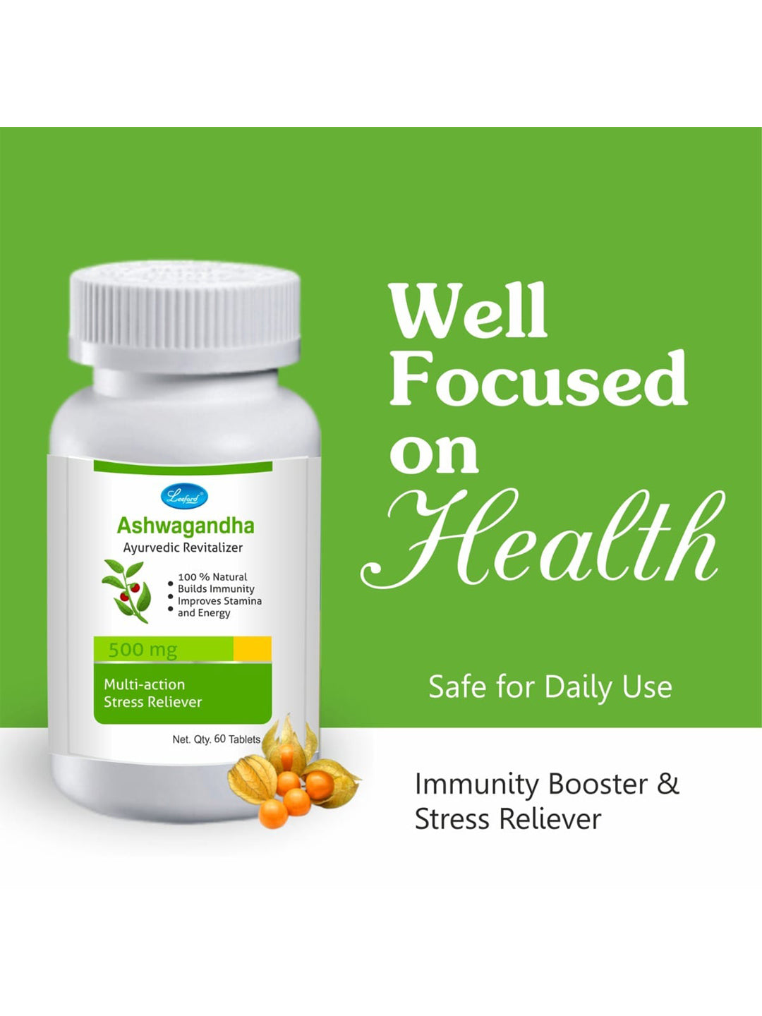 Leeford Ashwagandha Tablets (60 ml)