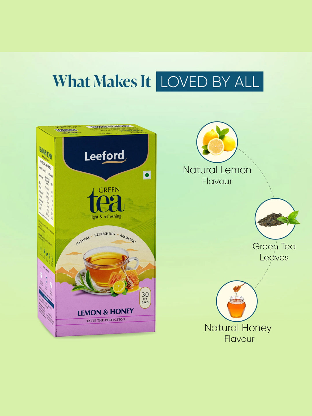 Leeford Green Tea Lemon (30 bags)