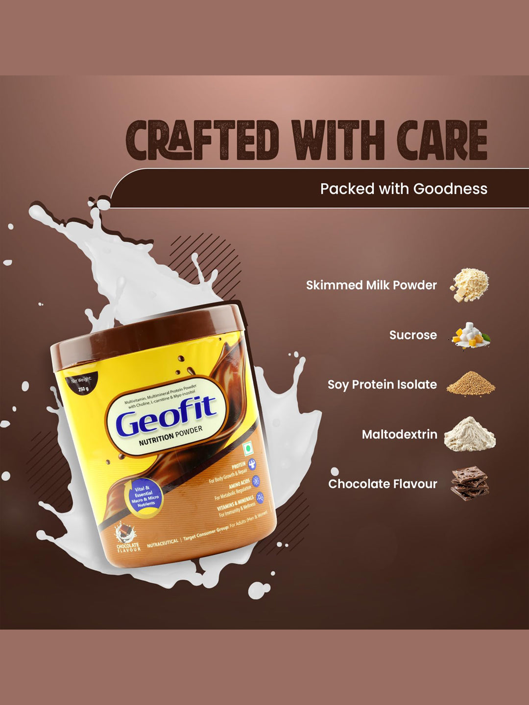 Leeford Geofit Protein Powder Chocolate (250 g)