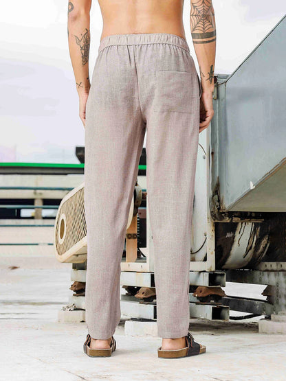 House Of Koala Linen Blend Beige Premium All Day Pants