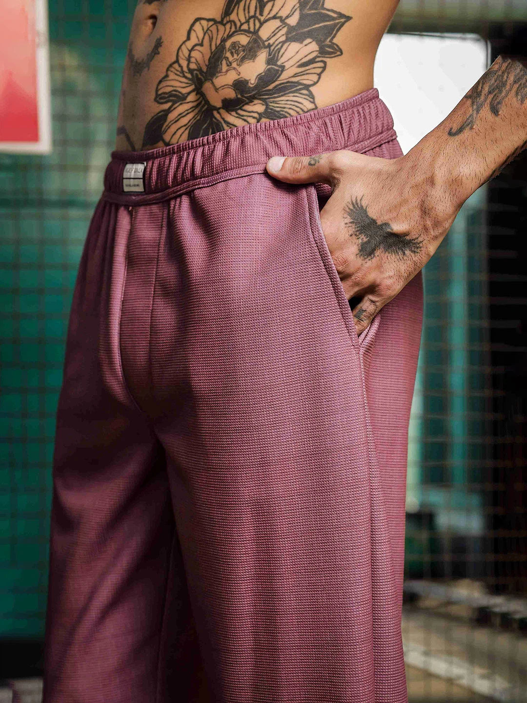House Of Koala Lavender Textured Pattern All Day Pants