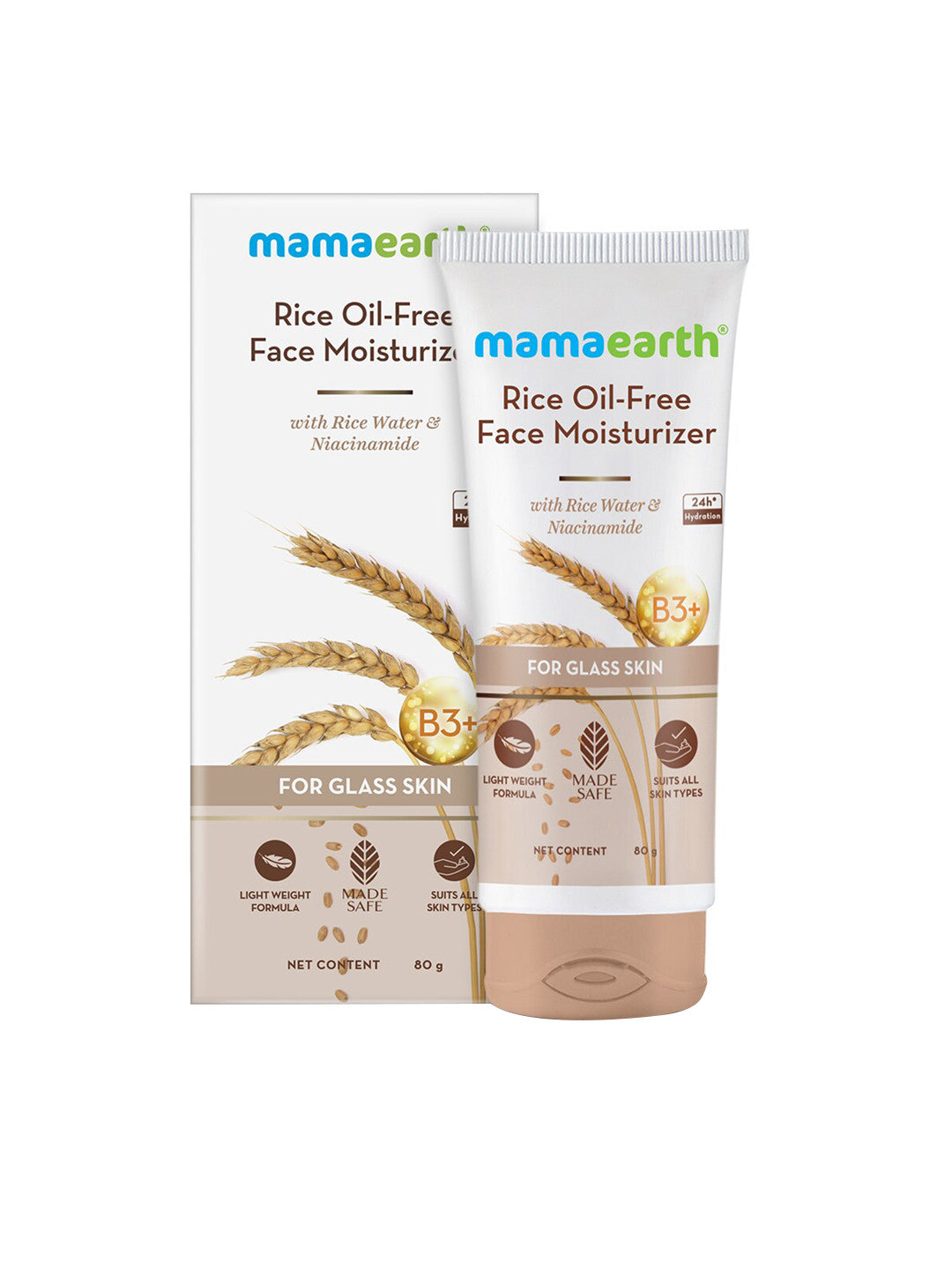 Mamaearth Rice Oil-Free Face Moisturizer (80gm)