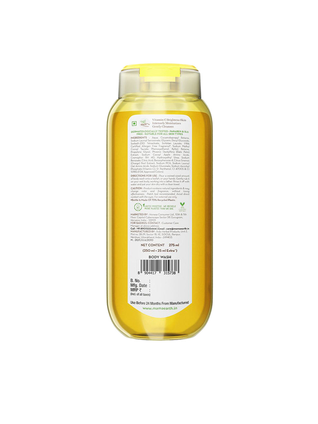 Mamaearth Vitamin C Body Wash (275ml)