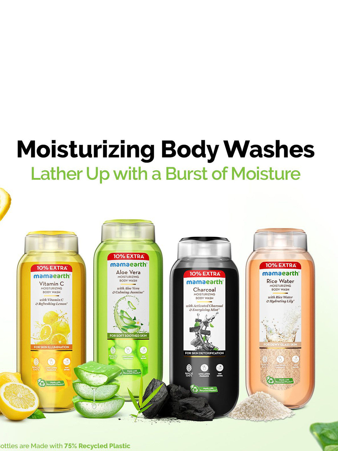 Mamaearth Charcoal Body Wash (275ml)