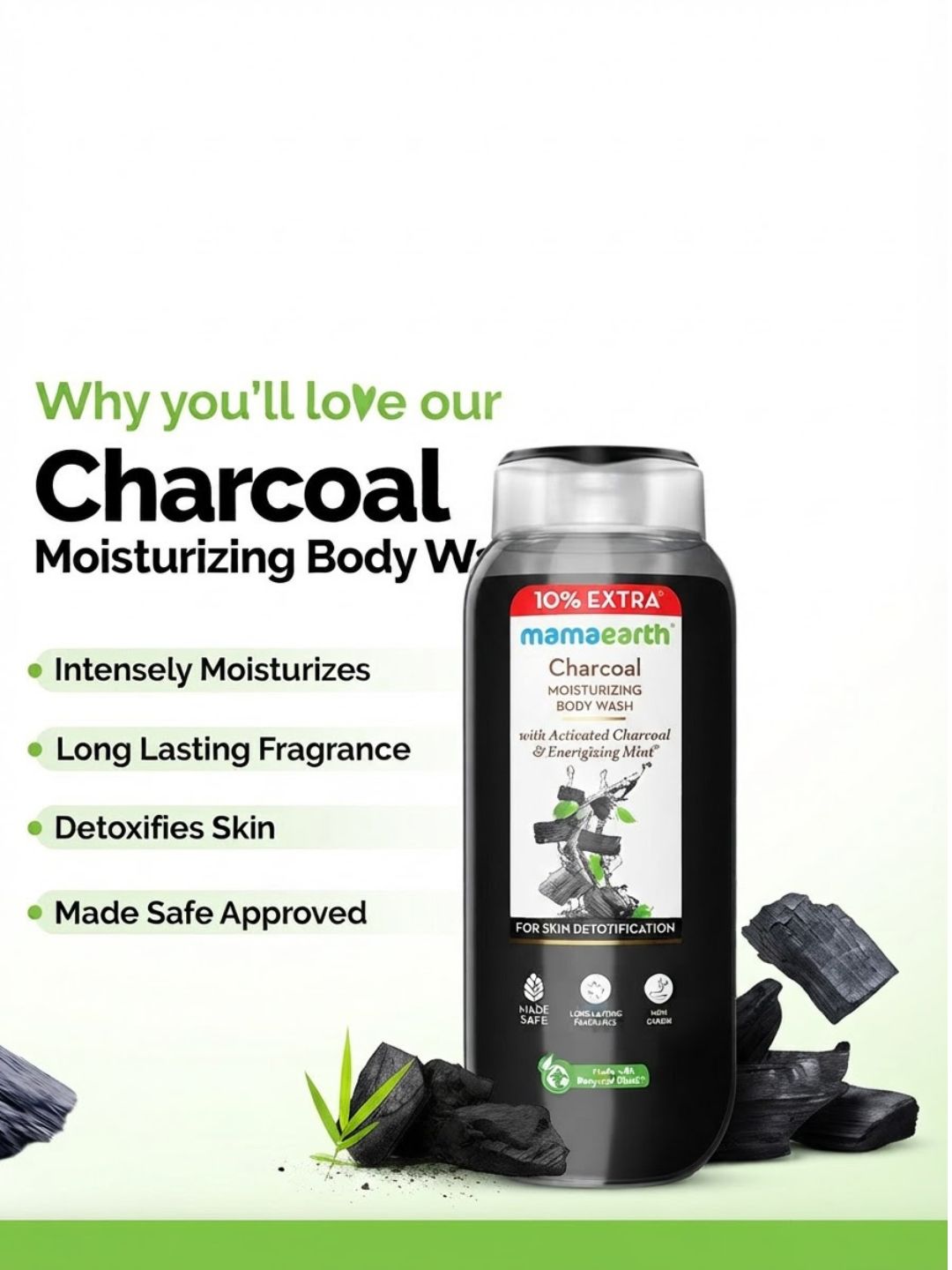 Mamaearth Charcoal Body Wash (275ml)