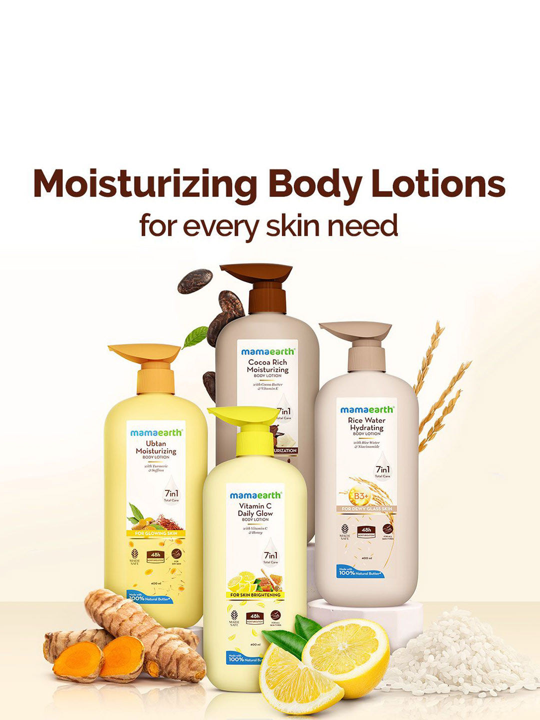Mamaearth Ubtan Moisturizing Body Lotion (400ml)