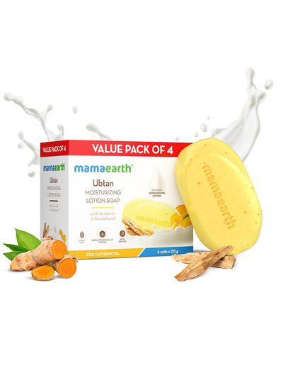 Mamaearth Ubtan Moisturizing Lotion Soap 125 gm x 4