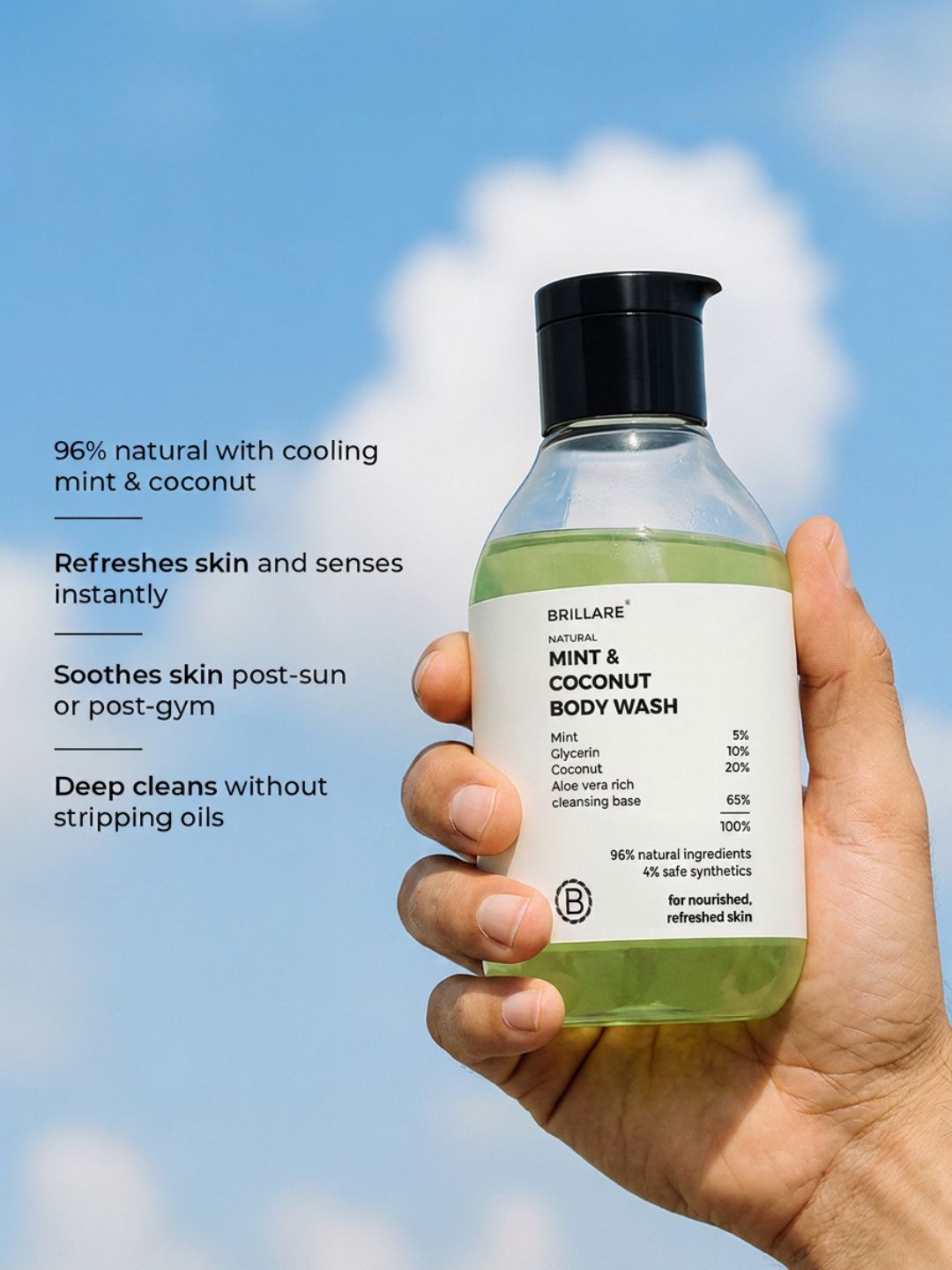 Brillare Mint & Coconut Body Wash (200ml)