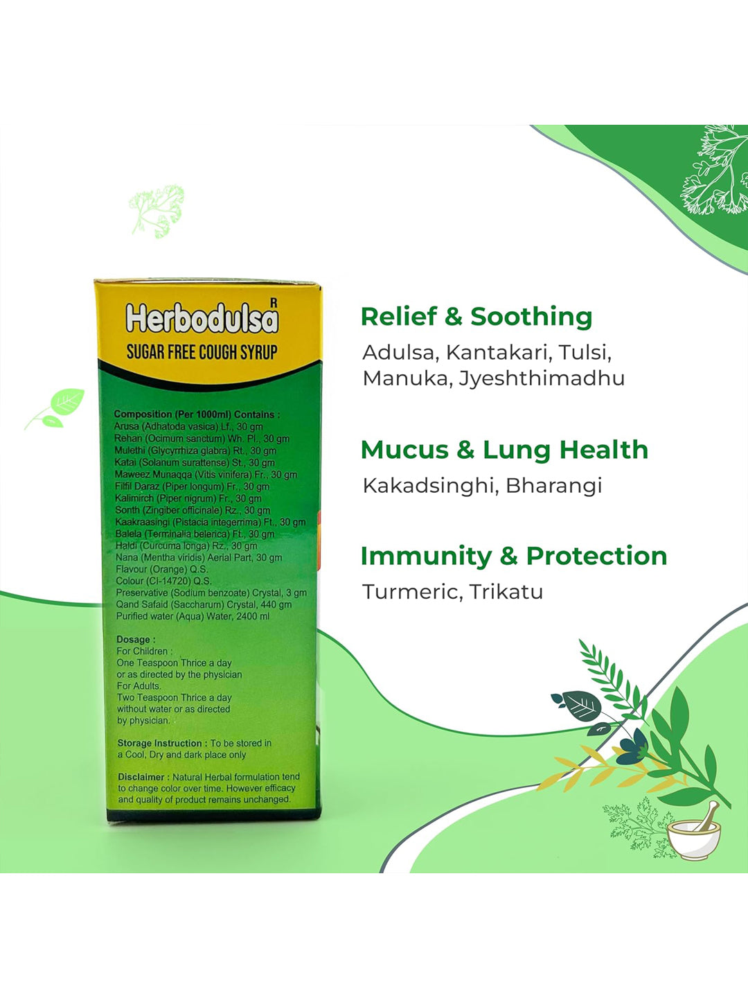 MDSHerb Herbodulsa Sugar Free Cough Syrup (100 ml)