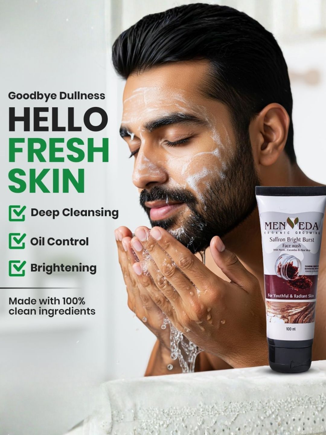 Menveda Everyday Grooming Kit for Men | Face Wash, Serum & Sunscreen (3 Pieces)