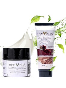 Menveda Face Wash & Brightening Moisturiser Combo for Men (2 Pieces)