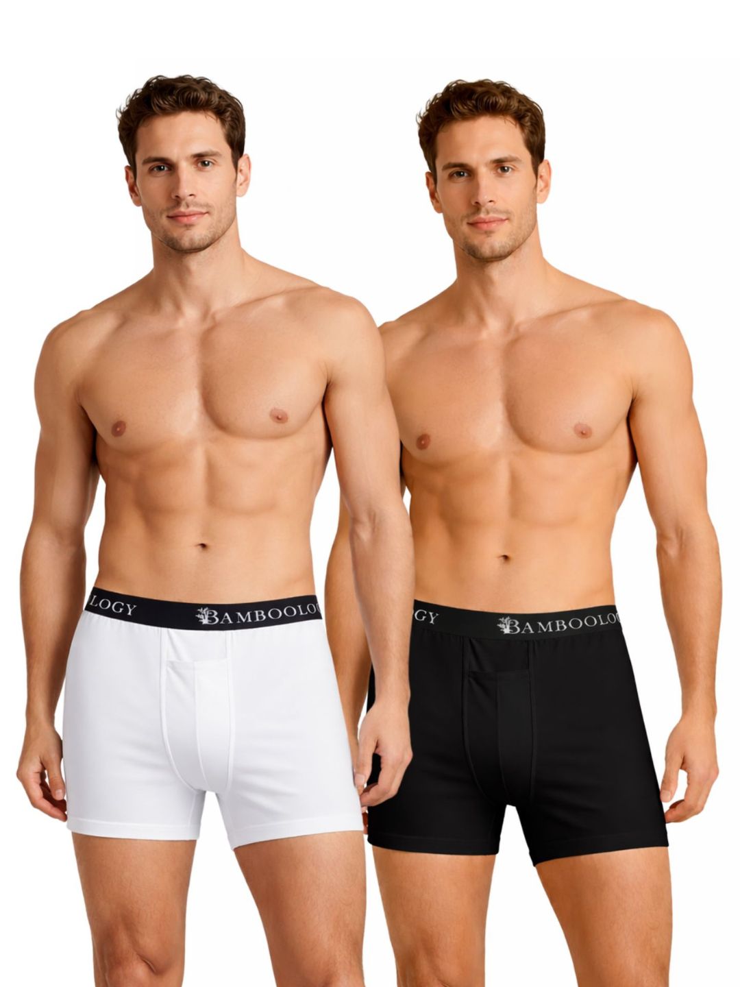 Bamboology  Ultra-Soft Trunks & Boxers - Black & Cream(Pack of 2)