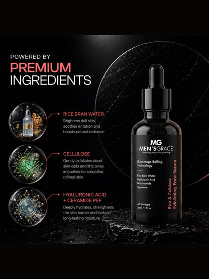 Men's Grace Rice & Cellulose Exfoliating Serum (30ml)